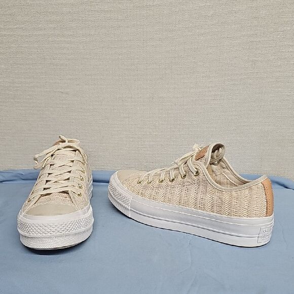 CONVERSE CTAS CROCHET PLATFORM SNEAKERS BFPM-06-205 - Picture 1 of 10